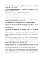 câu hỏi lý thuyết tài chính tiền tệ