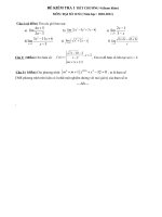 ĐỀ KT 1T ĐS11NC CHƯƠNG GIƠI HẠN