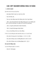 CÁC XÉT NGHIỆM ĐÔNG MÁU CƠ BẢN