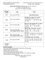 LICH CHUYEN MON T 30