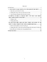 luận văn kinh tế PHÁT TRIỂN KINH TẾ TRI THỨC: THỜI CƠ VÀ THÁCH THỨC VỚI VIỆT NAM TRONG NỬA ĐẦU THẾ KỶ XXI
