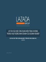 Lợi ích của việc ứng dụng nền tảng di động trong hoạt động kinh doanh của Doanh nghiệp