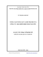 Nâng cao năng lực cạnh tranh của công ty bảo hiểm BSH thái nguyên