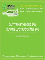 Quy trình thi công sàn dự ứng lực trước căng sau