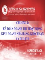 Kế toán doanh thu hoạt động kinh doanh du lịch, ăn uống