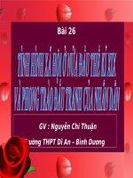 Bài 26. Tình hình XH ở nửa đầu TK XĨ