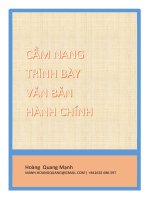 Cẩm nang trình bày văn bản hành chính