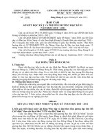 báo cáo học kì 1-2010-2011