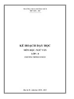 kế hoạch bài học ngữ văn 8 kì 2