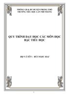 Quy trinhlen lop cac mon hoc tu lop 1 - 5