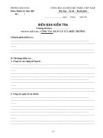 Biên bản thanh tra tuyển sinh