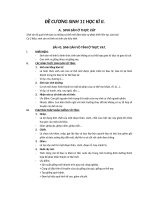 Đề Cương Sinh 11 HKII