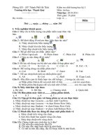 Đề Thị Tin Học Lớp 4 kỳ I