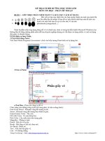 Kế hoạch ôn thi môn tin học - Phần MĨ THUẬT