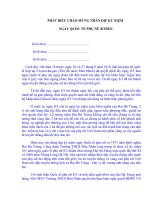 Bài phát biểu ngày 08/3/2011