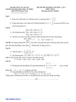 Đề thi thử đại học chuyên lý