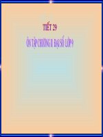 Dai9: Tiết 29-Ôn tập chuong 2