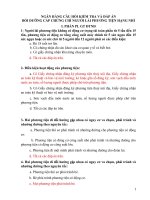 Ngân hàng câu hỏi kiểm tra và đáp án bồi dưỡng cấp chứng chỉ người lái phương tiện hạng nhì