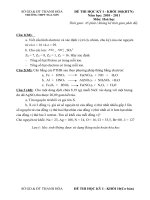 Đề+Đáp án KT HKI Hoá học 10