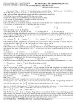 Đề thi thử ĐH Vật lý có lời giải chi tiết