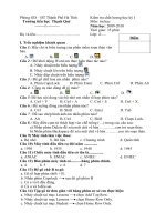 Đề Thị Tin Học Lớp 4 kỳ I 2009