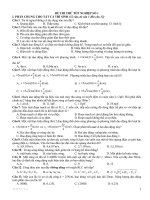 de thi thu tot nghiep mon vat ly lan mot