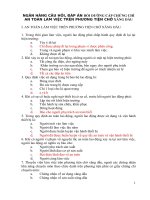 Ngân hàng câu hỏi, đáp án bồi dưỡng cấp chứng chỉ an toàn làm việc trên phương tiện chở xăng dầu