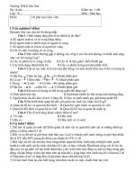 KIỂM TRA SINH 9 - KI II