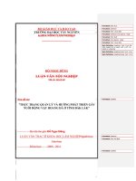 Luận văn thạc sĩ khoa học Lâm nghiệp Thực trạng quản lý và hướng phát triển gây nuôi động vật hoang dã ở tỉnh Đắk Lắk
