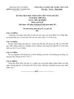 Đề HSG môn Sử cấp huyện