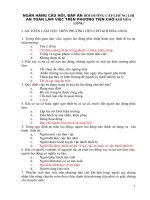 Ngân hàng câu hỏi, đáp án bồi dưỡng cấp chứng chỉ an toàn làm việc trên phương tiện chở khí hóa lỏng