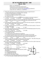 đe thi thu hoa hay co dap an