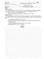 Đề KT 1 tiết Hình học 9. Lần 2. Ma trận-DA