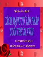 Bài 31. CMTS Pháp cuối thế kỉ XVIII