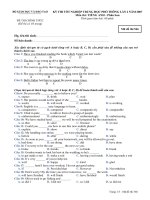 Đề TN THPT môn Tiếng Anh PB năm 2007 kỳ 2 mã 546