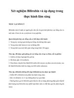 Xét nghiệm Bilirubin và áp dụng trong thực hành lâm sàng