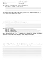 ĐỀ KIỂM TRA  1 TIẾT BÀI 1 HK2 2011 ĐỀ 2
