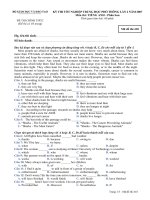 Đề TN THPT môn Tiếng Anh PB năm 2007 kỳ 2 mã 418