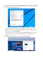 Tổng hợp những thủ thuât windows 10 mà bạn cần biết