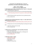 Ngân hàng câu hỏi kiểm tra và đáp án bồi dưỡng cấp chứng chỉ thợ máy hạng nhì