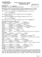 Đề thi thử đại học lần 1 năm 2011 môn Tiếng Anh - THPT Đoàn Thượng