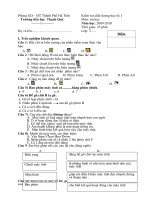 Đề Thị Tin Học Lớp 3 kỳ I 2009