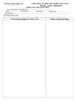 PHIẾU DỰ GIỜ GIÁO VIÊN