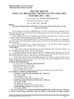 bài thu hoạch công tác bồi dưỡng thường xuyên năm học 2013 2014