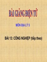 BÀI 13_CÔNG NGHIỆP (tiếp theo)