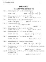 SỐ PHỨC TRONG CÁC ĐỀ THI