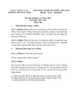 đề thi nghiệp vụ giáo viên