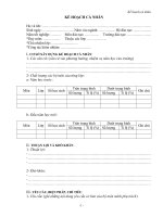 Mẫu kế hoạch cá nhân