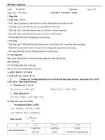 Giáo án TC Hóa 11 chương III