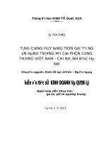 Luận văn thạc sỹ: Tăng cường huy động tiền gửi tại Ngân hàng Thương mại Cổ phần Công Thương Việt Nam  Chi nhánh Bắc Hà Nội